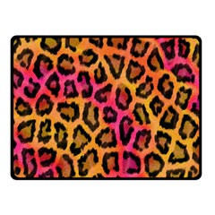 Leopard Print Double Sided Fleece Blanket (Small) 