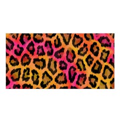 Leopard Print Satin Shawl