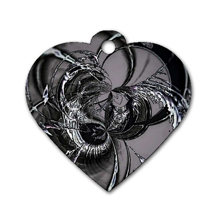 Satellite Dog Tag Heart (Two Sides)