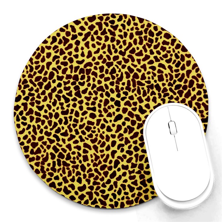 Fur-leopard 2 Round Mousepads