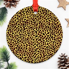 Fur-leopard 2 Ornament (round) by skindeep