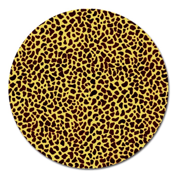 Fur-leopard 2 Magnet 5  (Round)