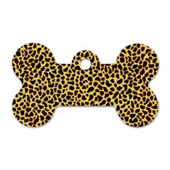 Fur-leopard 2 Dog Tag Bone (two Sides) by skindeep