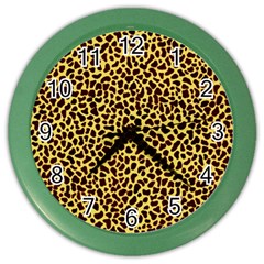 Fur-leopard 2 Color Wall Clock by skindeep