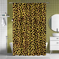 Fur-leopard 2 Shower Curtain 48  X 72  (small)  by skindeep