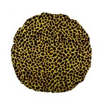 Fur-leopard 2 Standard 15  Premium Round Cushions Front