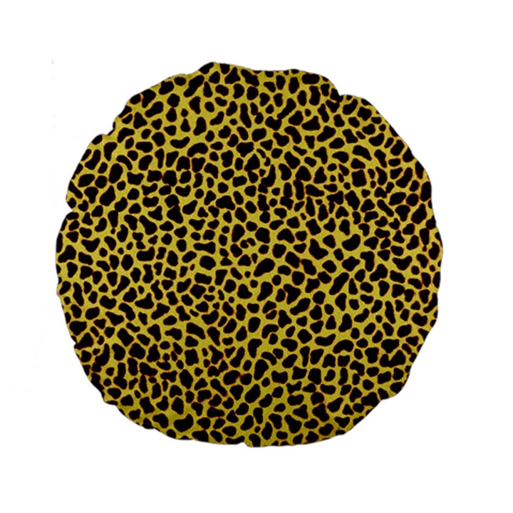 Fur-leopard 2 Standard 15  Premium Round Cushions