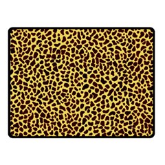 Fur-leopard 2 Double Sided Fleece Blanket (small)  by skindeep