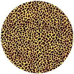 Fur-leopard 2 Wooden Puzzle Round by skindeep