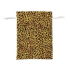 Fur-leopard 2 Lightweight Drawstring Pouch (l) by skindeep