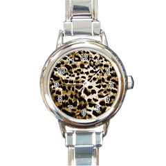 Leopard-print 2 Round Italian Charm Watch by skindeep