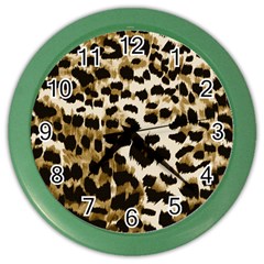 Leopard-print 2 Color Wall Clock by skindeep