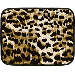 Leopard-print 2 Double Sided Fleece Blanket (mini)  by skindeep