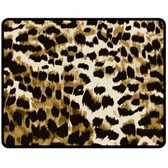 Leopard-print 2 Fleece Blanket (medium)  by skindeep