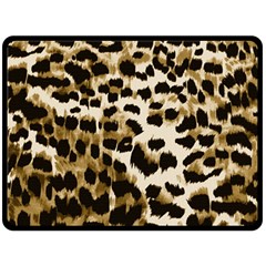 Leopard-print 2 Double Sided Fleece Blanket (large)  by skindeep