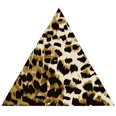 Leopard-print 2 Wooden Puzzle Triangle by skindeep