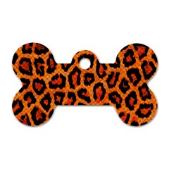 Leopard-print 3 Dog Tag Bone (two Sides) by skindeep