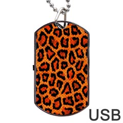 Leopard-print 3 Dog Tag Usb Flash (two Sides) by skindeep