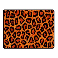 Leopard-print 3 Double Sided Fleece Blanket (small)  by skindeep