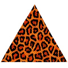 Leopard-print 3 Wooden Puzzle Triangle by skindeep