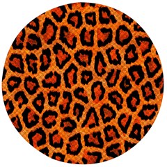 Leopard-print 3 Wooden Bottle Opener (round) by skindeep