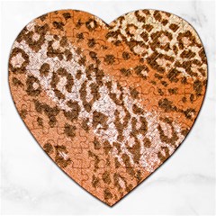 Leopard-knitted Jigsaw Puzzle (heart) by skindeep