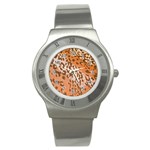 Leopard-knitted Stainless Steel Watch Front