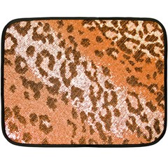 Leopard-knitted Double Sided Fleece Blanket (mini) 