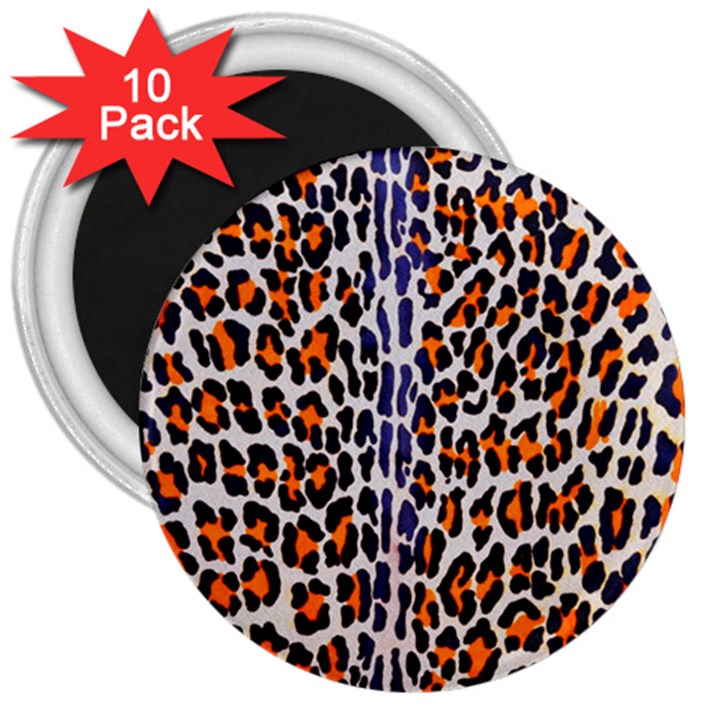 Fur-leopard 5 3  Magnets (10 pack) 