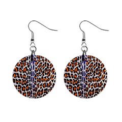 Fur-leopard 5 Mini Button Earrings