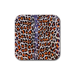 Fur-leopard 5 Rubber Coaster (Square) 