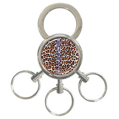 Fur-leopard 5 3-ring Key Chain by skindeep