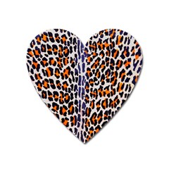 Fur-leopard 5 Heart Magnet