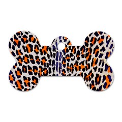 Fur-leopard 5 Dog Tag Bone (one Side) by skindeep