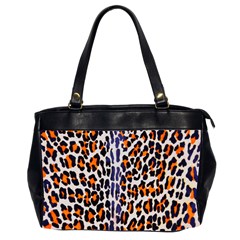 Fur-leopard 5 Oversize Office Handbag (2 Sides) by skindeep