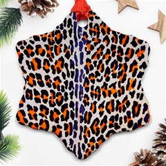 Fur-leopard 5 Snowflake Ornament (Two Sides)