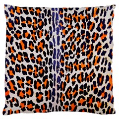 Fur-leopard 5 Large Cushion Case (one Side) by skindeep