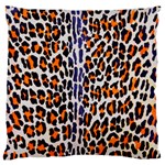 Fur-leopard 5 Large Cushion Case (One Side) Front