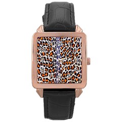 Fur-leopard 5 Rose Gold Leather Watch 