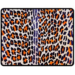 Fur-leopard 5 Double Sided Fleece Blanket (Medium) 