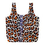 Fur-leopard 5 Full Print Recycle Bag (L) Back