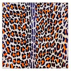 Fur-leopard 5 Large Satin Scarf (Square)