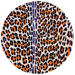 Fur-leopard 5 Wooden Bottle Opener (Round)