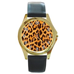 Fur 5 Round Gold Metal Watch by skindeep