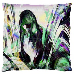 In Orbit Large Flano Cushion Case (one Side) by MRNStudios