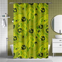 Folk Flowers Pattern  Shower Curtain 48  X 72  (small)  by Eskimos