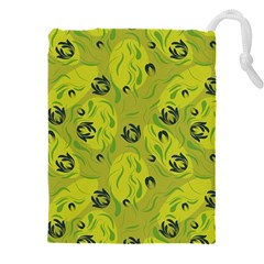 Folk Flowers Pattern  Drawstring Pouch (4xl) by Eskimos