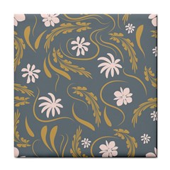 Folk Flowers Pattern  Tile Coaster by Eskimos