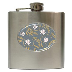 Folk Flowers Pattern  Hip Flask (6 Oz) by Eskimos