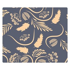 Folk flowers pattern  Double Sided Flano Blanket (Small) 